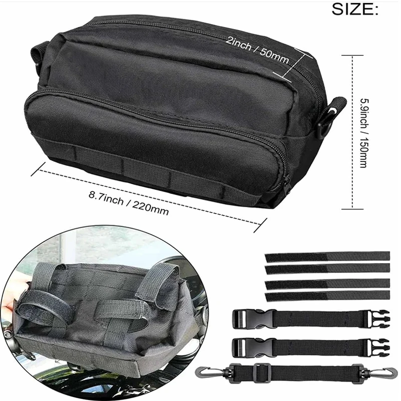 Motorcycle Gear Backpack - 오토바이 프론트 스토리지 백, 핸들 바