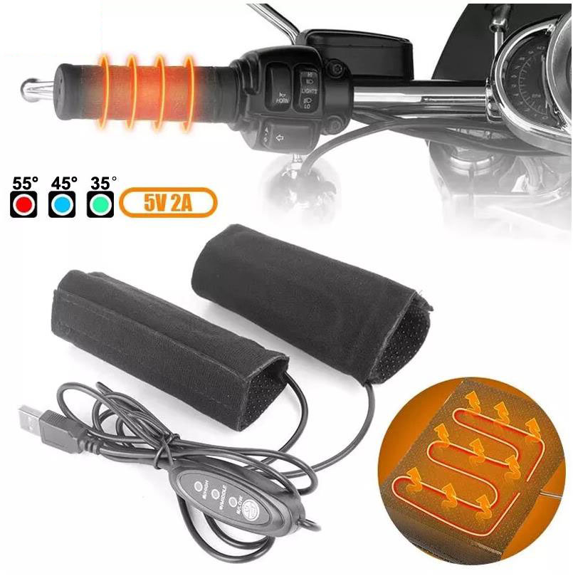 5V 2A 오토바이 히팅 핸드그립 3단계 USB 워머  - Handlebar Grip Heated 리뷰 및 가격
