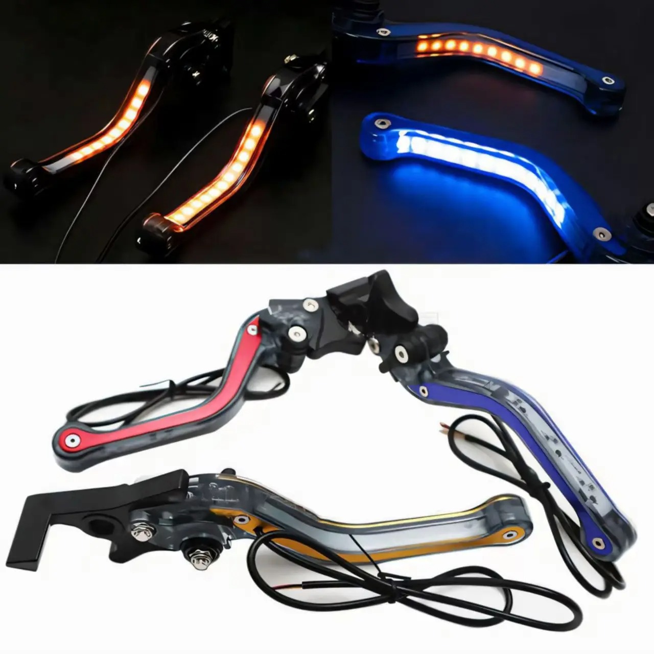 1쌍 범용 오토바이 개조 클러치 레버 브레이크 레버 6 - Motorcycle Gear Lever Extender 리뷰 및 가격