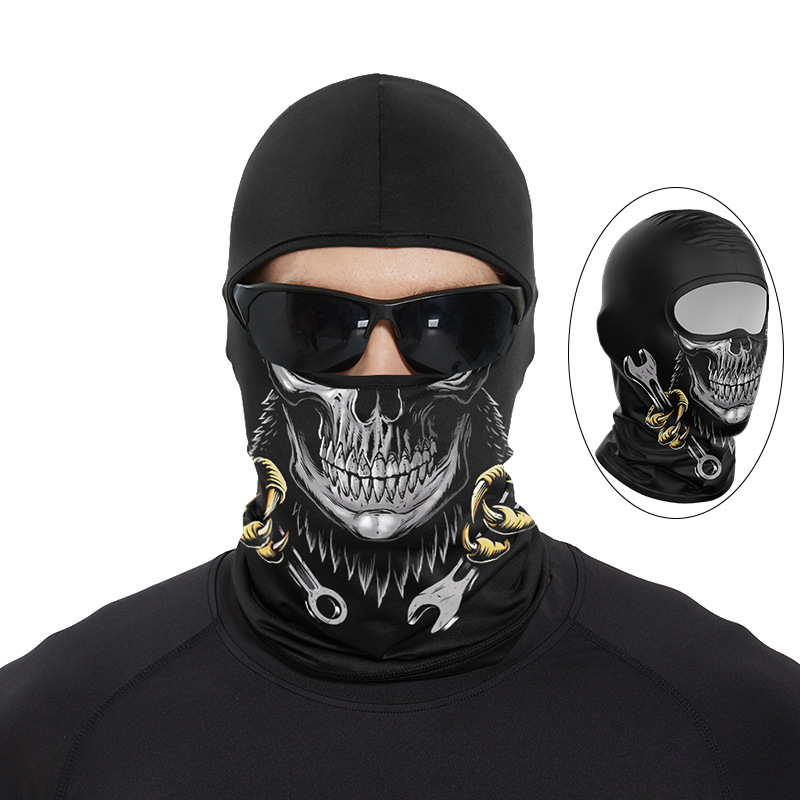 재미있는 유인원 입 해골 바라클라바 풀 페이스 반다나, - Motorcycle Gear For Woman 리뷰 및 가격